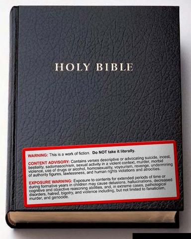 Bible Warning Label...