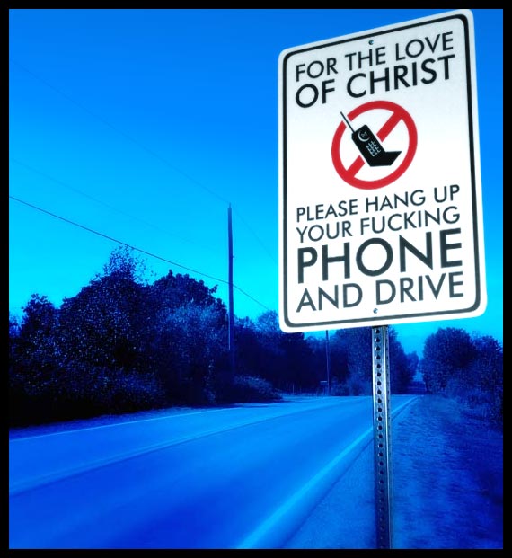 Cell phone warning