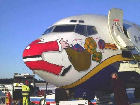 Santa hit a jet