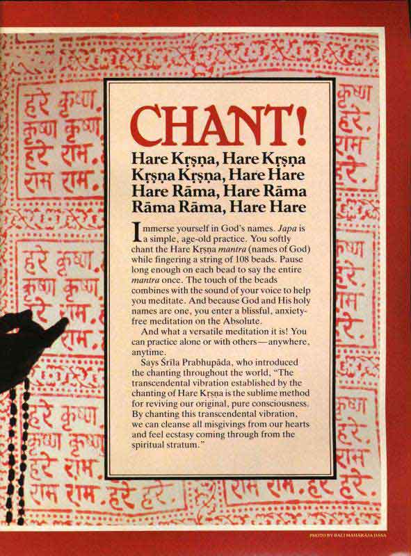 Chant and be happy!
