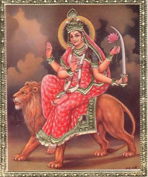 Durga Riding Lion