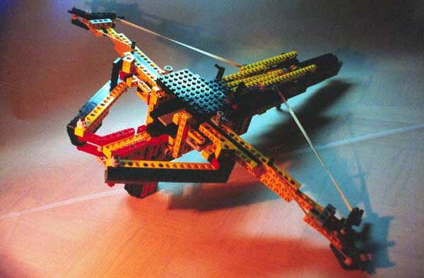a semi-automatic pump-action lego crossbow
