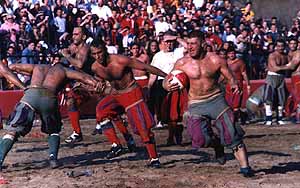 Anchient football: Calcio Storico Fiorentino (Florence, Italy since ages ago)
