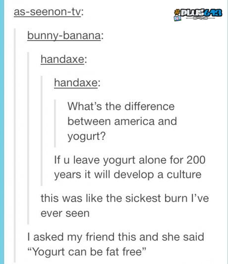 America vs yoghurt