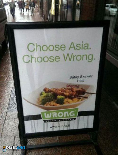 Asian food is wrong