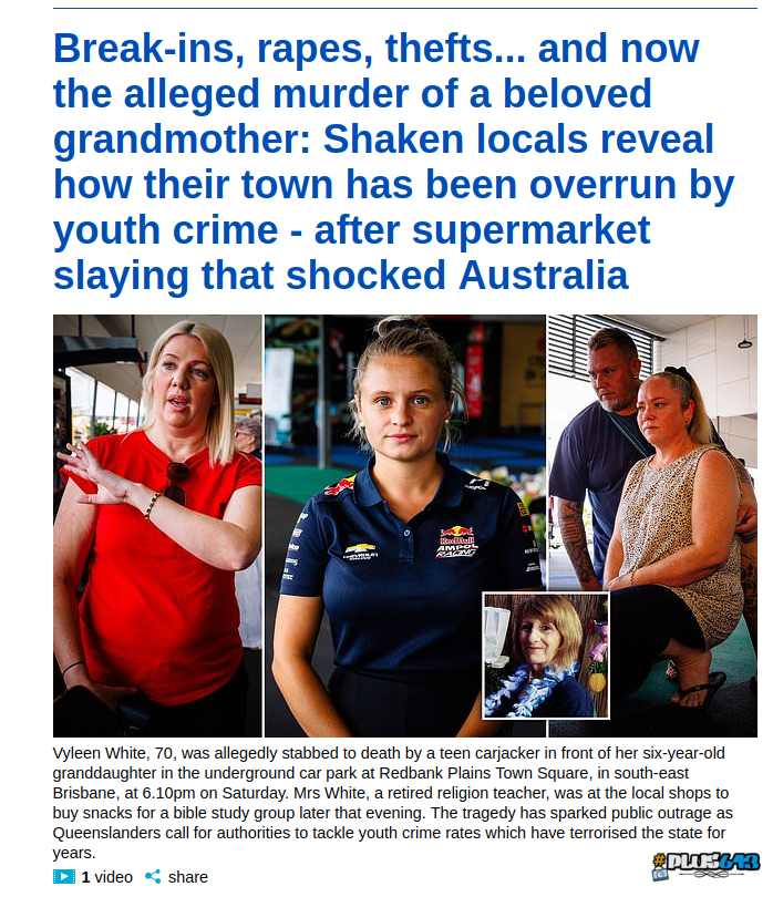 Dailymail.co.uk, 6 Feb. 2024 - crimes by black africans in Australia
