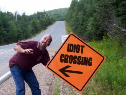 idiot crossing