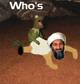 Kermit cornhole-ing Osama