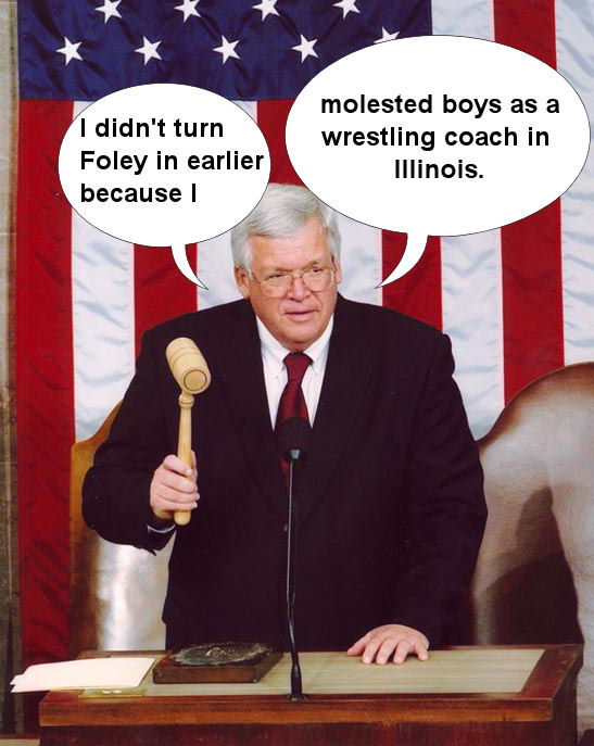 Hastert has touched young boys himself