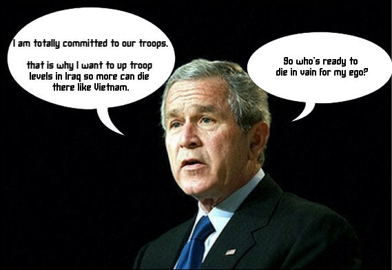 Bush seeks to surpass Vietnam death count
