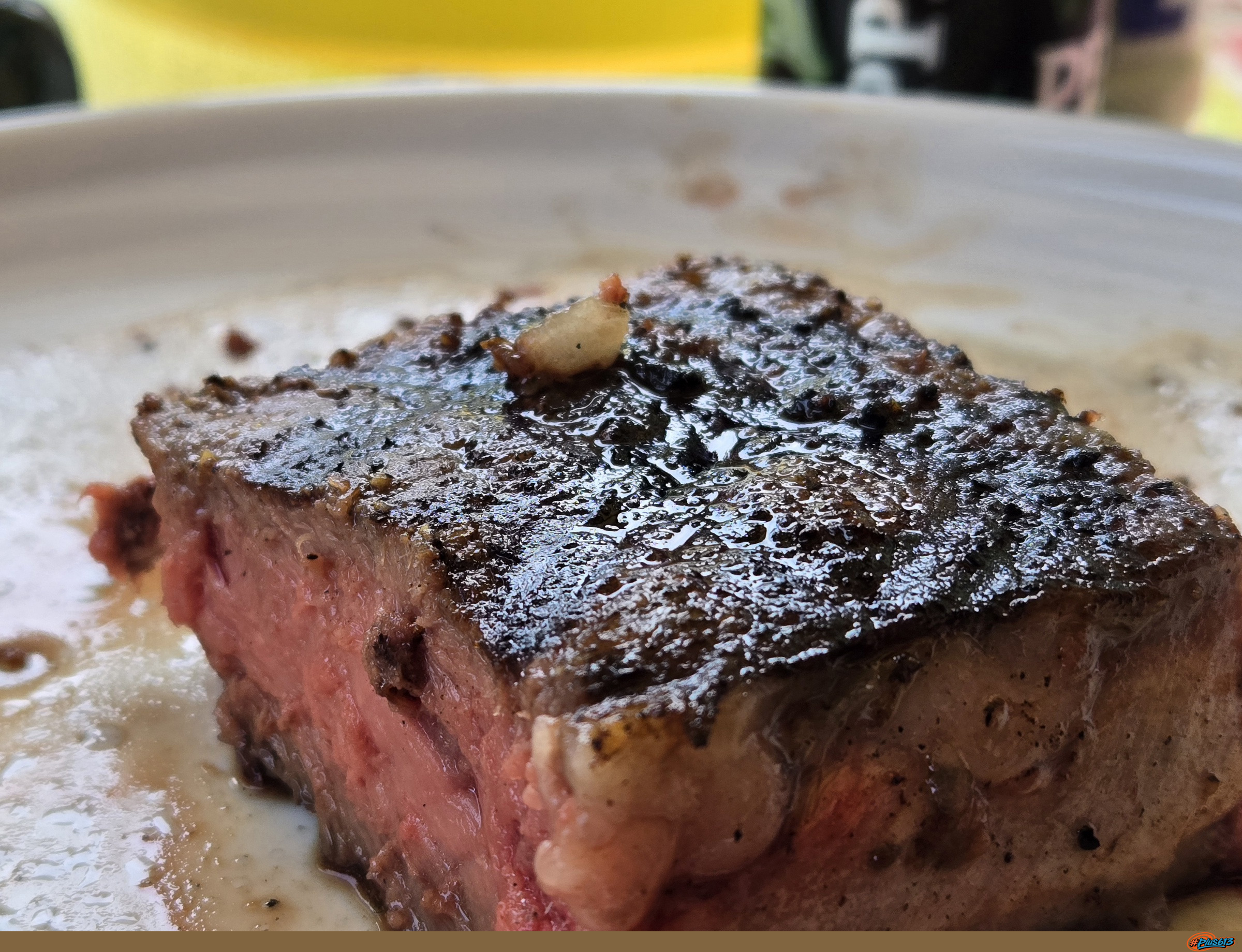 My steak has a tiny chicken on it