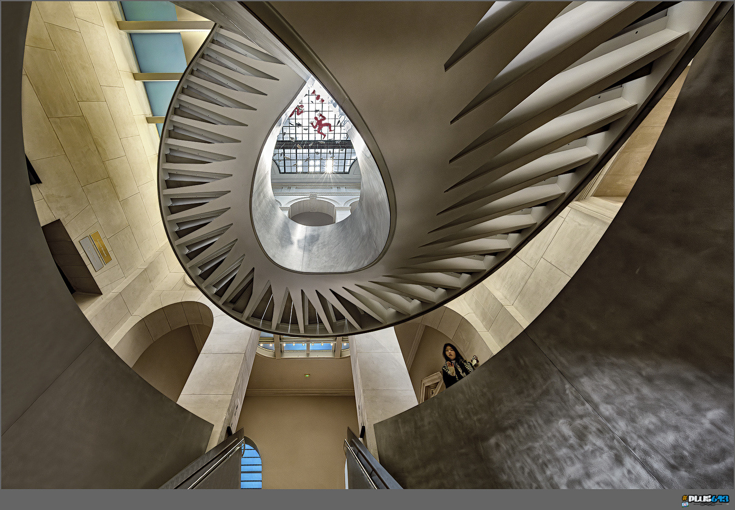 Staircase in the Bibliothèque nationale de France (BnF) by Herbert A. Franke