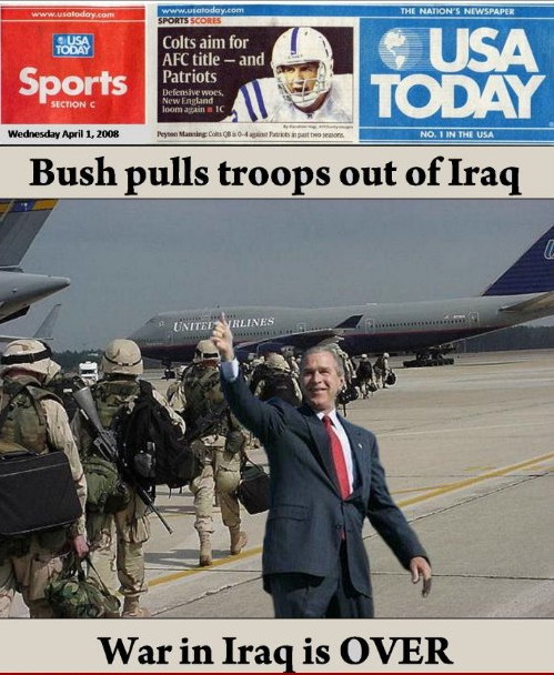 April Fools Iraq War is Over