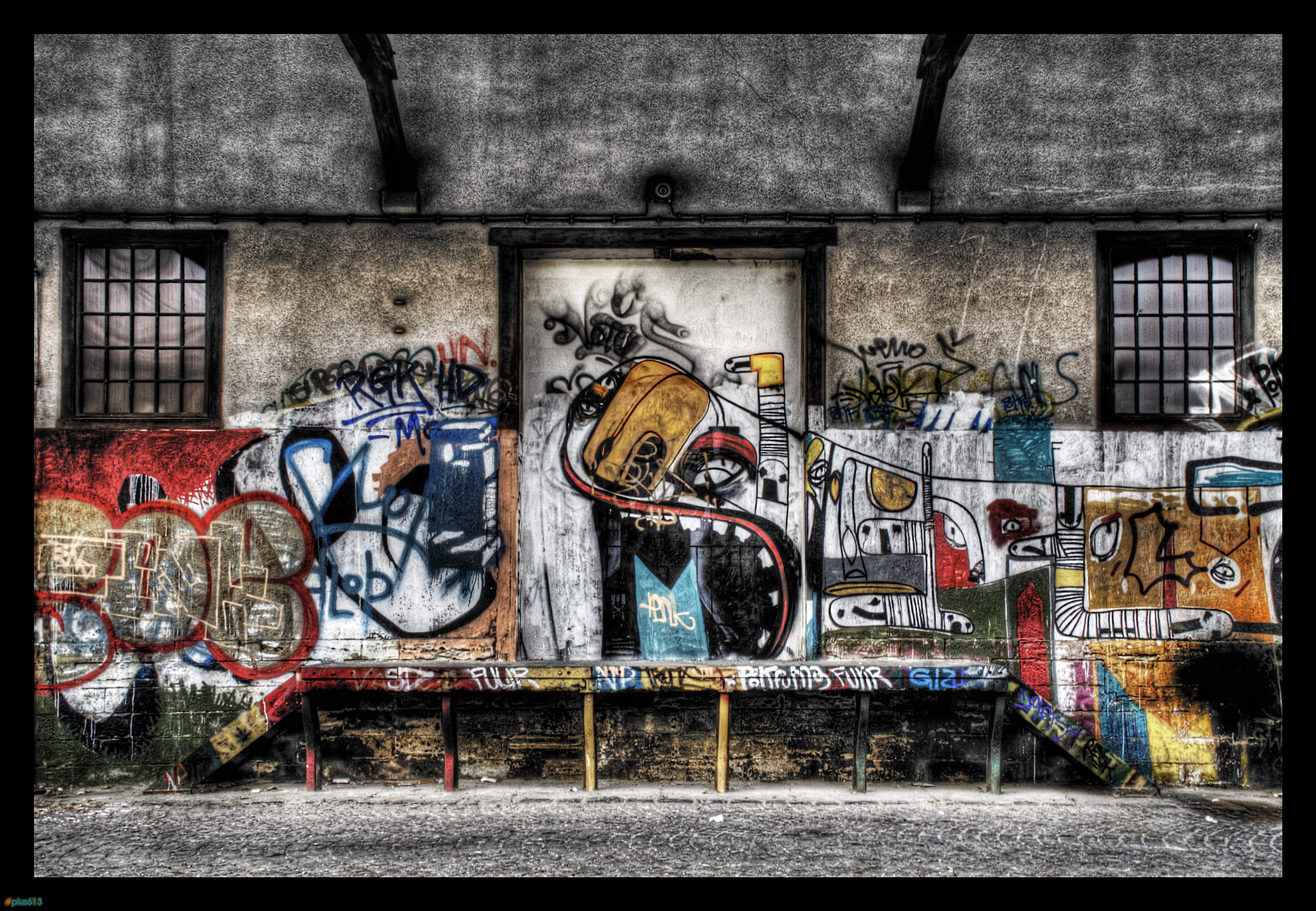 Train station graffiti HDR