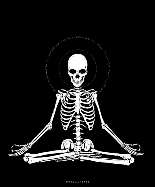 Animated Skeleton Meditating