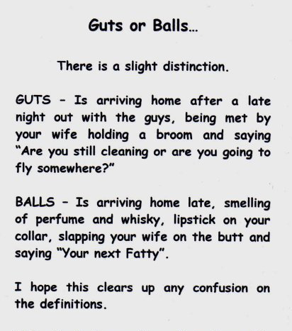 Gutts or Balls