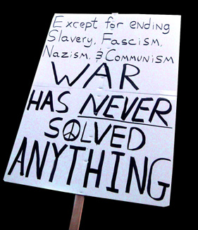 War has solved NOTHING AT ALL!!!