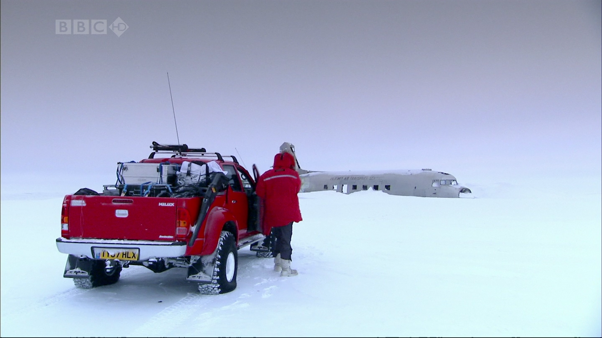 Crashed plane near North Pole