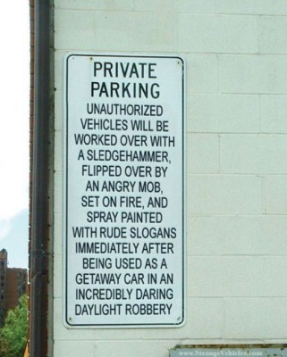 dont park here