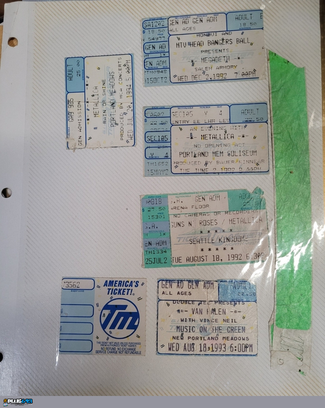 Ticket stubs