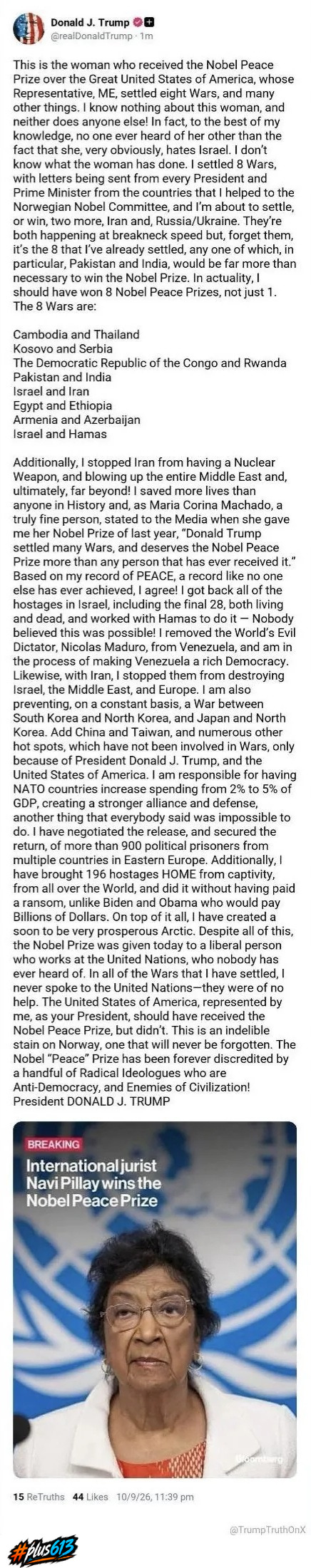 Unhinged lunatic says what?