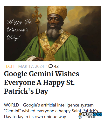 Happy Saint Pat Day from Google Gemini