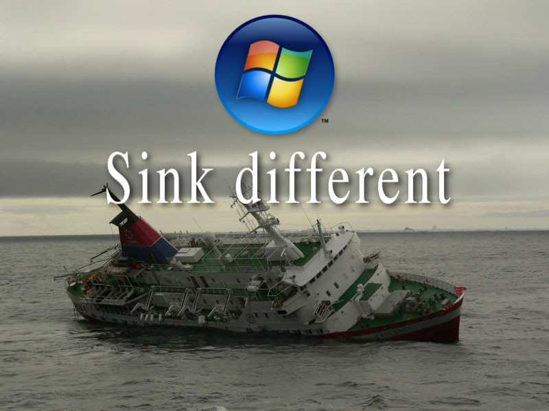 New Vista ad - Sink Different (tm)