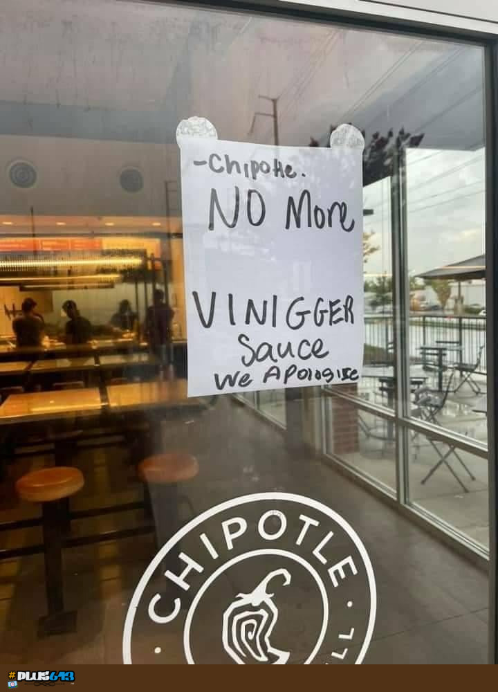 No more vinigger sauce