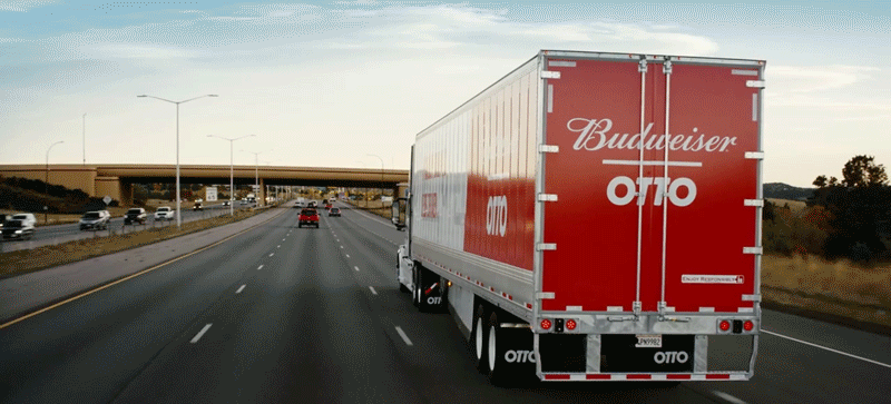 Uber does world's first automated truck delivery. Beer.