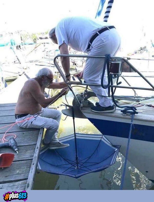 Umbrella will catch the anchor!