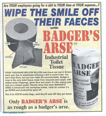 Badgers Toilet Paper