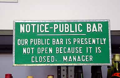Closed bar