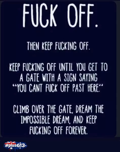 Fuck off