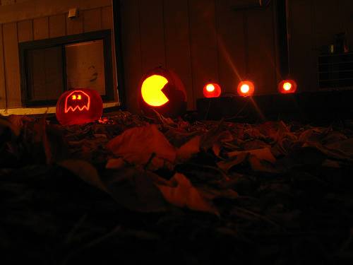 Halloween pumpkin pacman