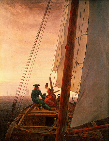 Caspar David Friedrich - On Board a Sailing Ship