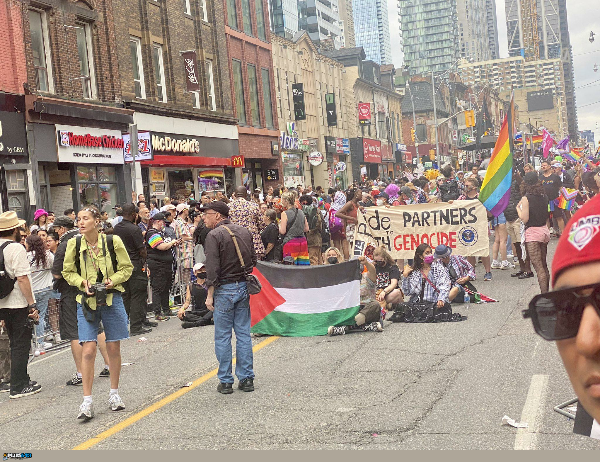 Protests blocking protests