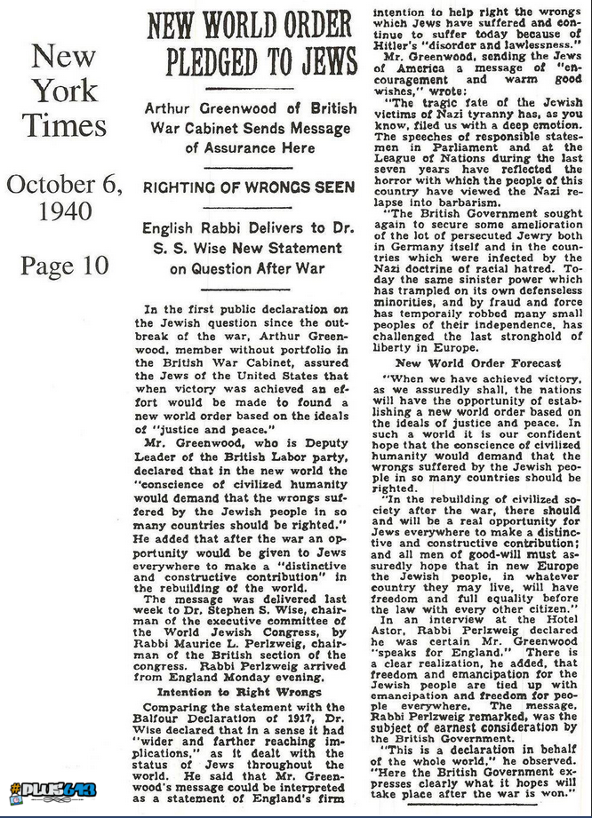 New York TImes Article 1940