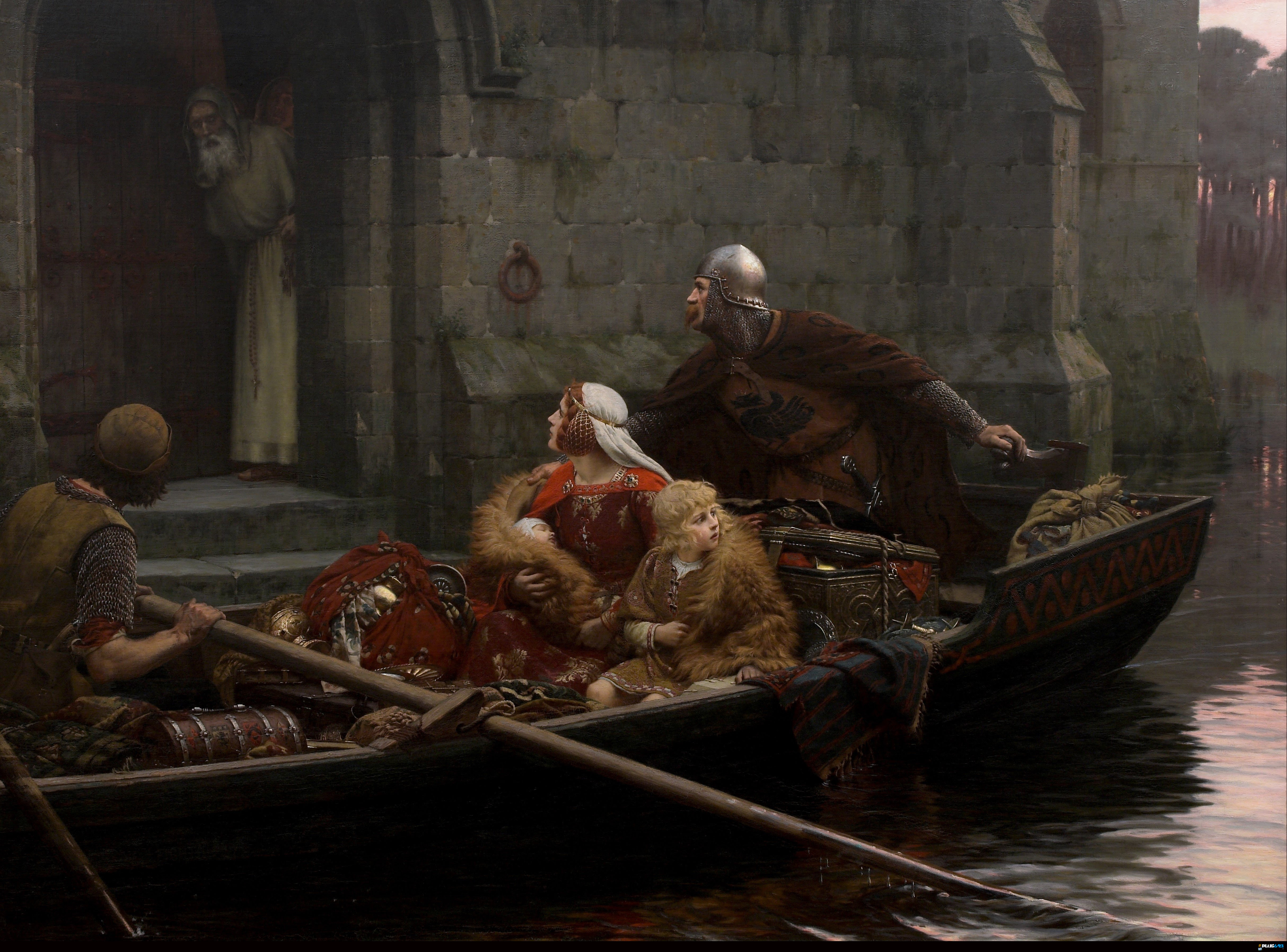 Wallpaper - Edmund Leighton - In Time of Peril