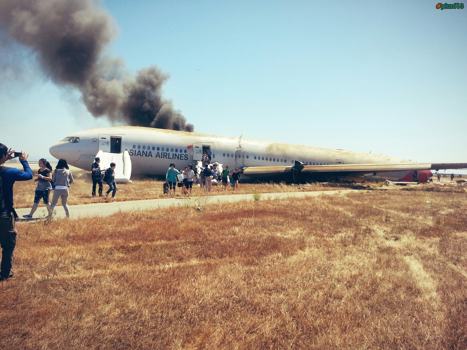 Taken by a passenger moments after crashing, July 6th, 2013, SFO