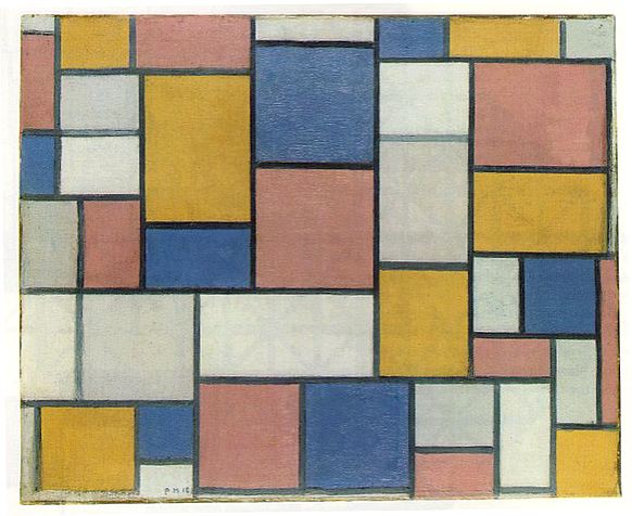 Piet Mondrian - composition with colour planes and gray
