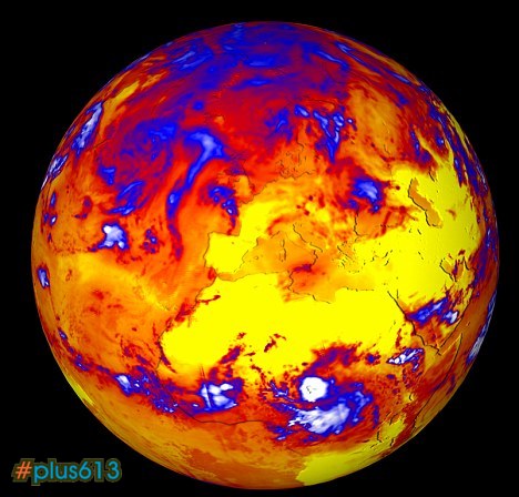 Earth upper atmosphere heat pic