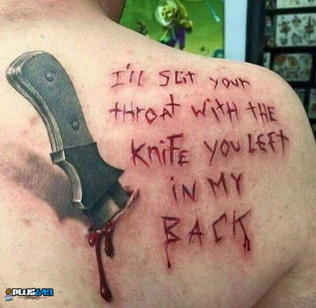 Knife in my back
