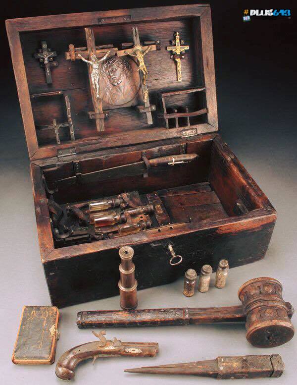 Vampire killing kit that was carried by a European traveller