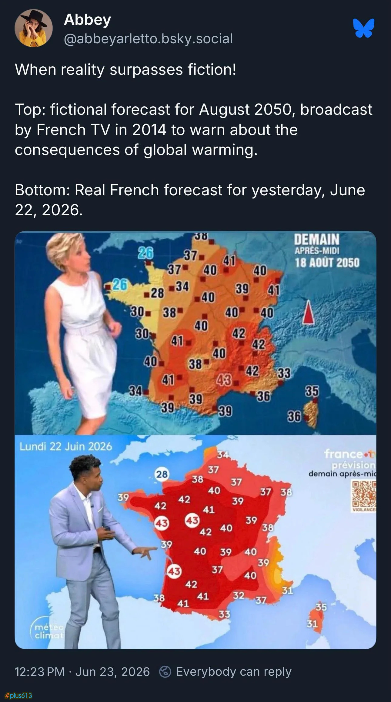Fiction vs reality. There's no climate change
