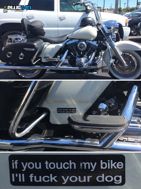 If you touch my bike