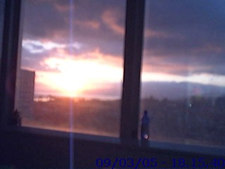 Sunset from work place (taken with webcam), Genova, Italy