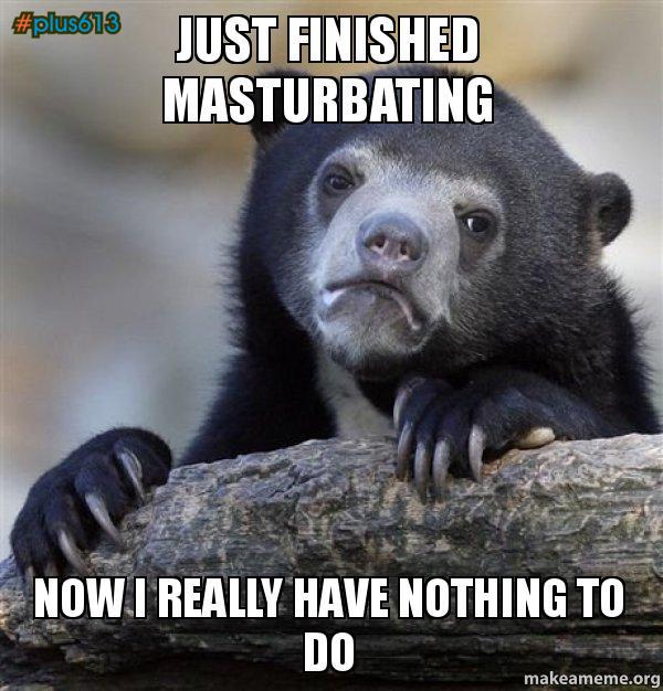 Finished masturbating