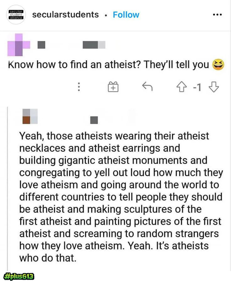 All hail first athiest