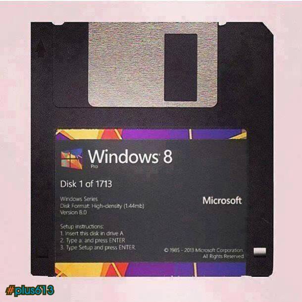 Windows 8 diskettes