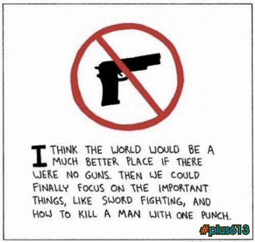 no guns...